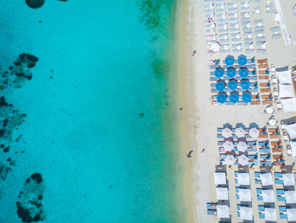 Ornos Beach em Mykonos.