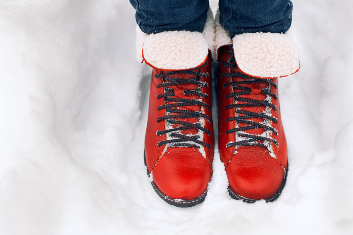Botas para levar na mala de inverno inteligente.