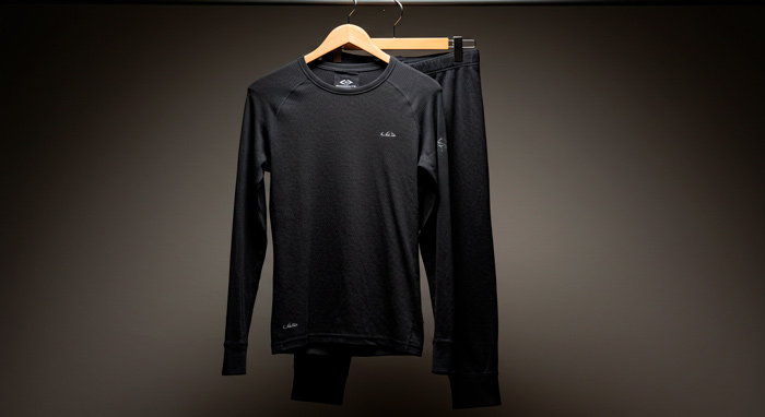 Roupa para primeira camada, mala de inverno