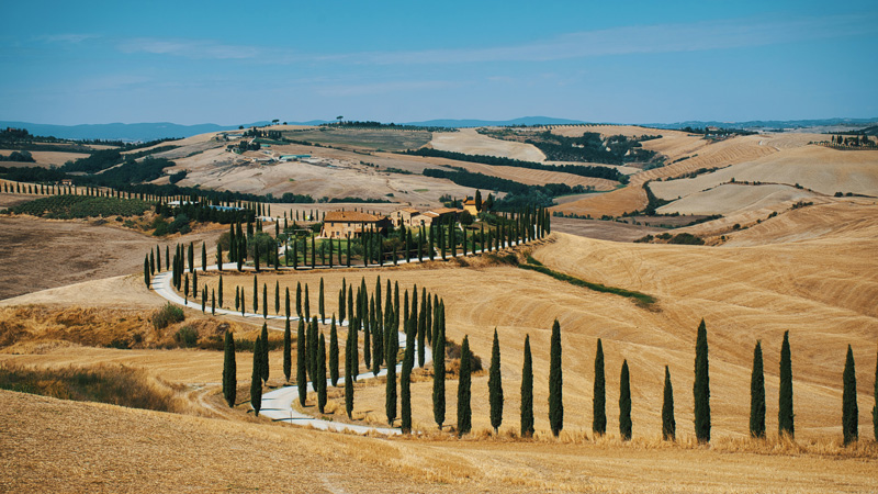 Paisagem natural da Val d'Orcia.